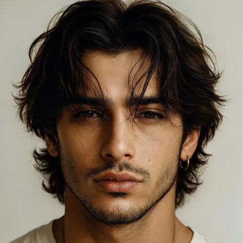 Best hairstyle for heart face men India — Curtain Bangs