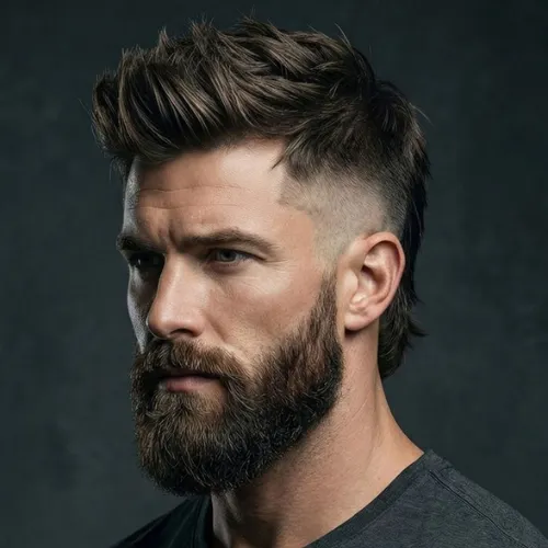 Faux Hawk round face men