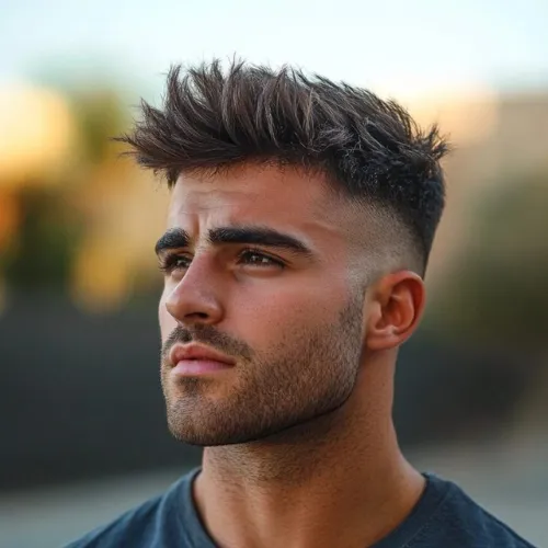 Textured crop thin hair men India