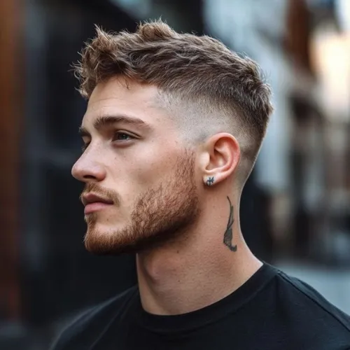 Wide Fringe Quiff diamond face men India